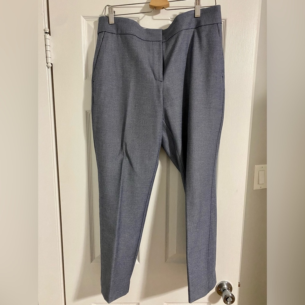 LOFT Women's Gray Straight-Leg Dress Pants